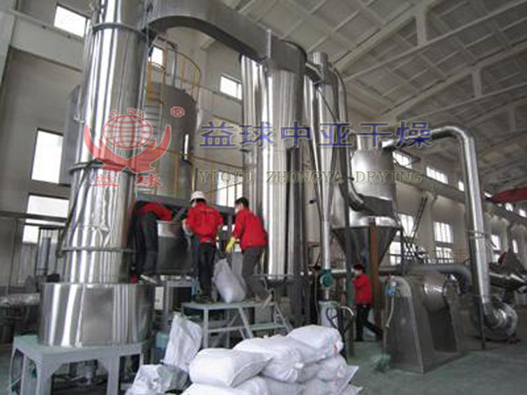 冰晶石烘干選用（SXG旋轉(zhuǎn)閃蒸干燥機(jī)）─【益球中亞干燥】