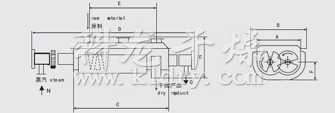 JYG系列空心槳葉干燥機安裝結構圖